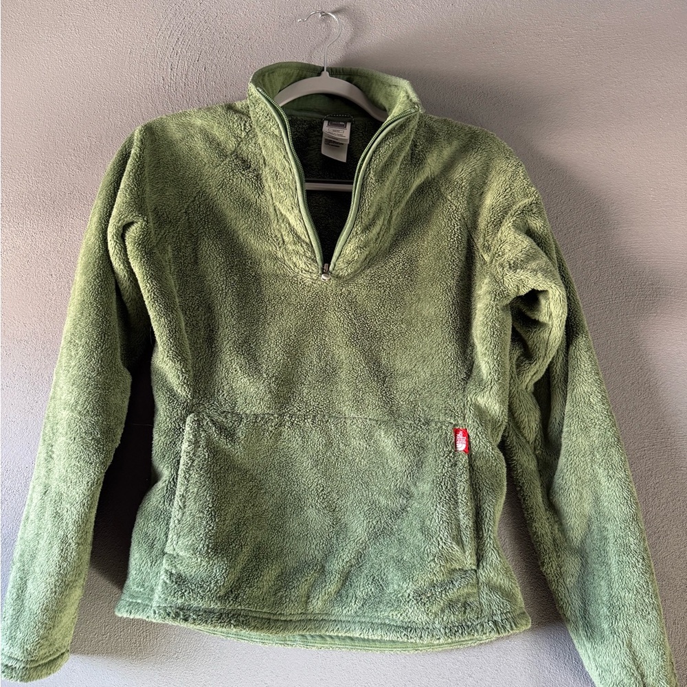 The North Face Fuzzy Olive Zipup